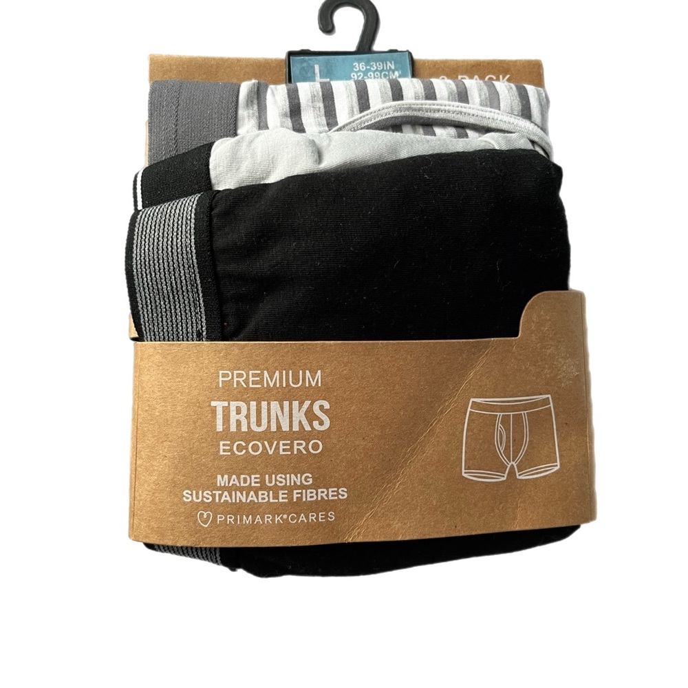 Primark Black and Gray Boxer Briefs Premium Comfort